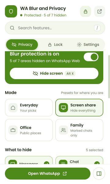 Screen-share mode