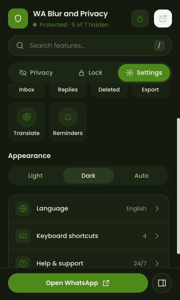 Dark theme